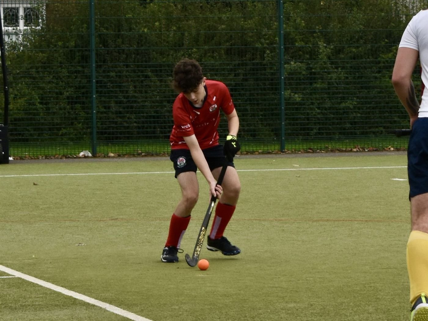 Denbigh junior player controlling the ball